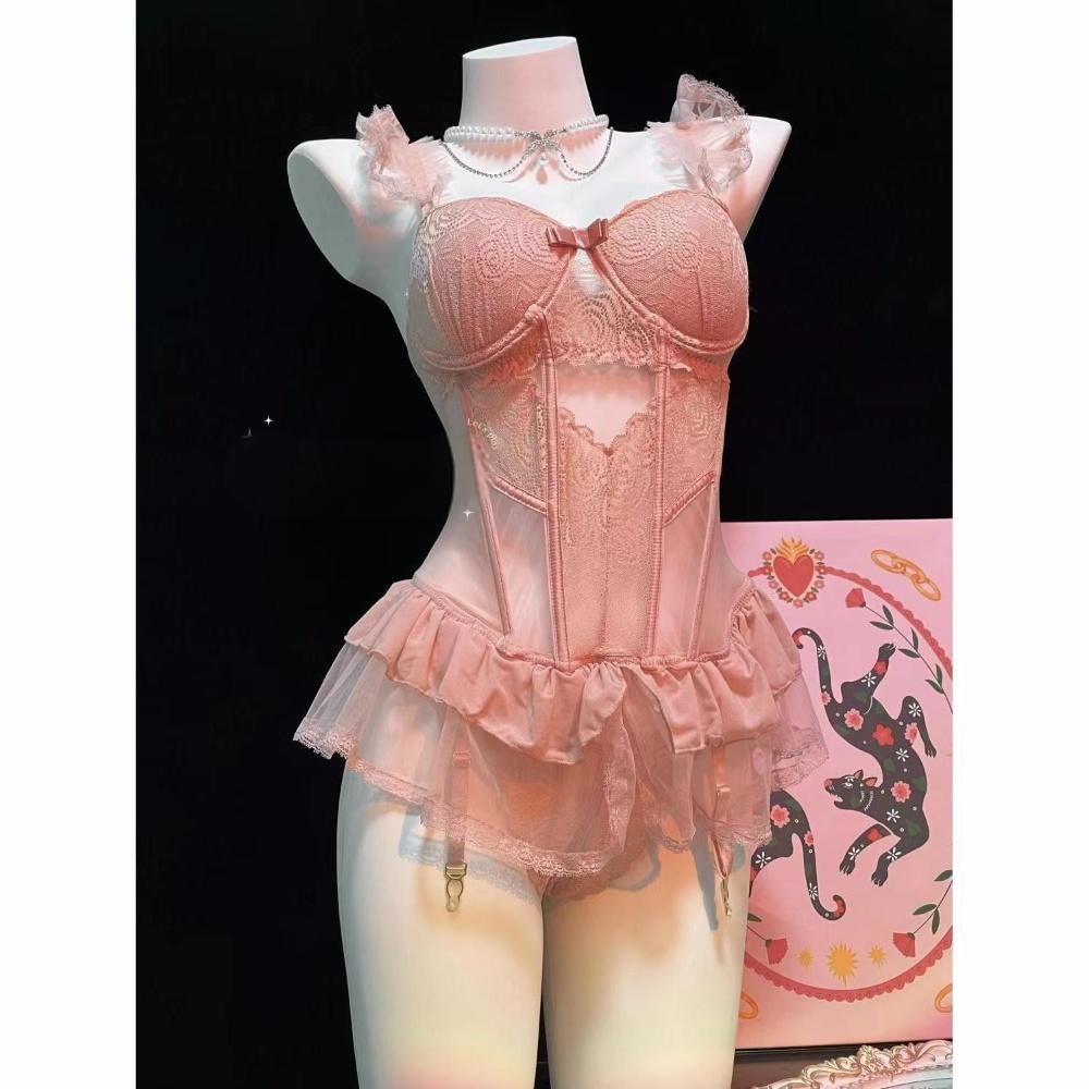 Sexual Affection Fun Lingerie Uniform Pure Desire Hollow Mesh Passion Suit Free Temptation Small Breasts Big Nightdress
