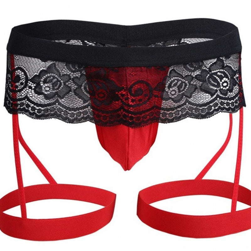 Image of Sexy panties men’s sexy temptation men’s panties gay lace transparent leggings sexy open crotch thongs - Sexy lingerie