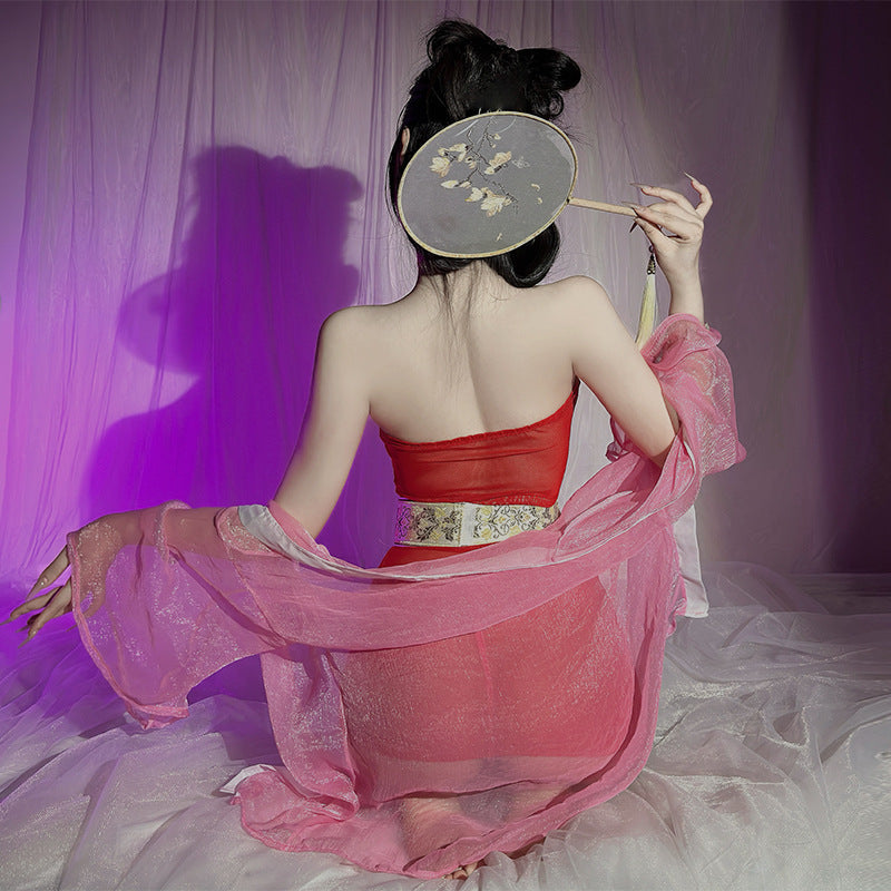 Sexy underwear sexy ancient style Hanfu bandeau fox demon Daji buttocks skirt uniform pure desire female pajama set