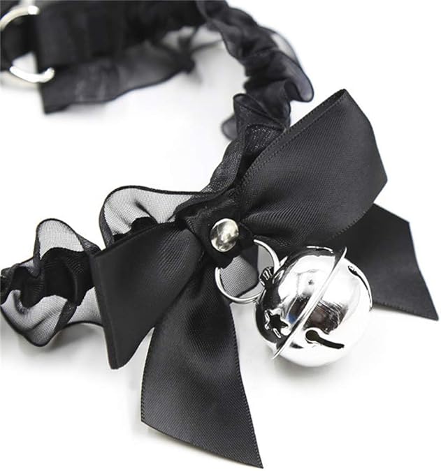 Image of Shuo Yao erotic underwear accessories lace small bell collar female neck strap servant christmas decoration necklace