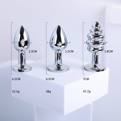 Image of sm sex detachable tail butt plug metal fox backyard anal toy passionate sex aid sex toys - 2.5cm round metal head