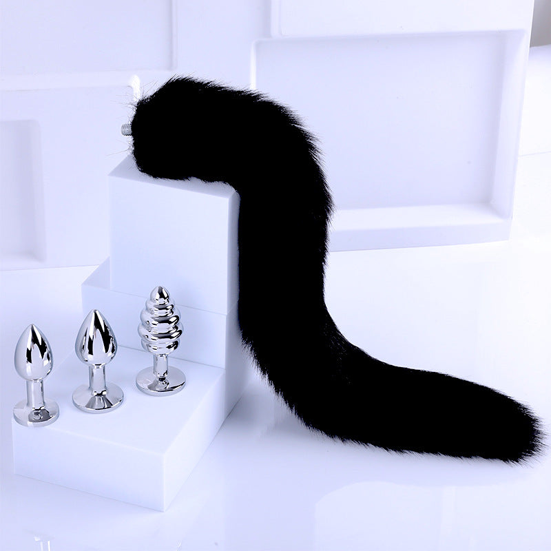 Image of sm sex detachable tail butt plug metal fox backyard anal toy passionate sex aid sex toys - toys