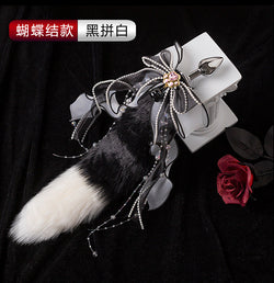 Image of SM Sex Fun Backyard Supplies Silicone Cat Paw Tail Anal Plug Backyard Products Female Masturbation Adult Femdom Props