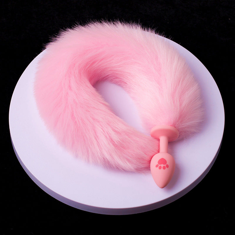Image of SM Sex Fun Backyard Supplies Silicone Cat Paw Tail Anal Plug Backyard Products Female Masturbation Adult Femdom Props