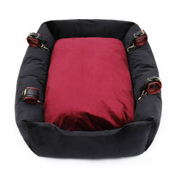 Image of sm sex toys adult men and women sex femdom toys domesticated pet dog rectangular inflatable kennel with handcuffs - Pet