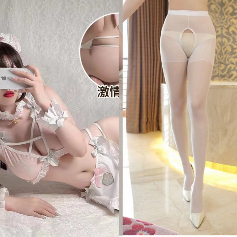 Image of Smoke erotic underwear temptation sexy cos play QQNY maid costume rabbit ears pure desire three-point suit - White