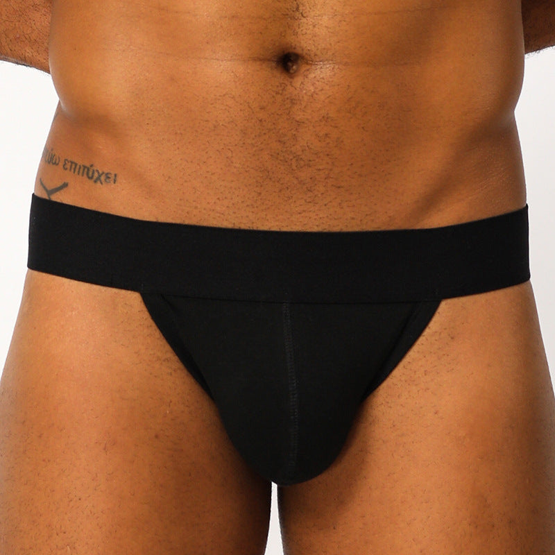 Standard large size simple solid color double dating men’s underwear sex fun gay thong underwear cotton BP.01 - Sexy