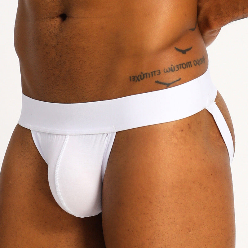 Image of Standard large size simple solid color double dating men’s underwear sex fun gay thong underwear cotton BP.01 - Sexy