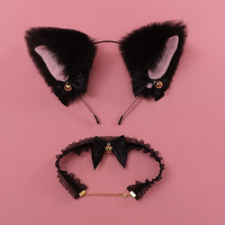 Image of women cat ears headbands bell collars flirting sex utensils teasing lingerie accessories uniform headdress sex